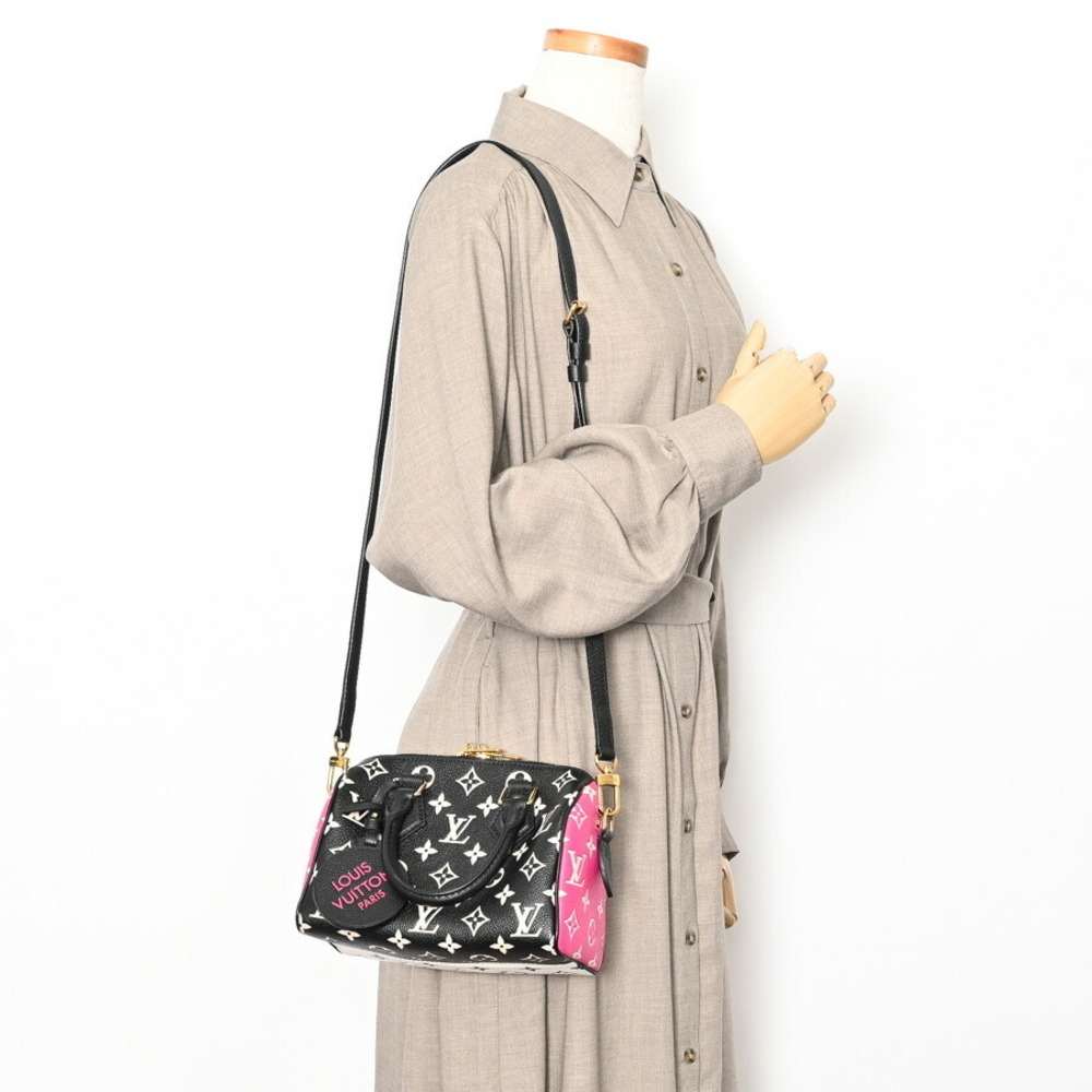 Louis Vuitton Speedy Bandouliere Handbag Black White - Picture 7 of 8